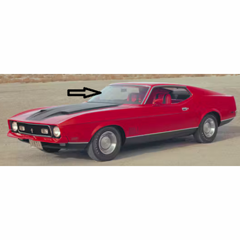 Front Windshield Glass Ford Mustang 2D Coupe 1971-1973