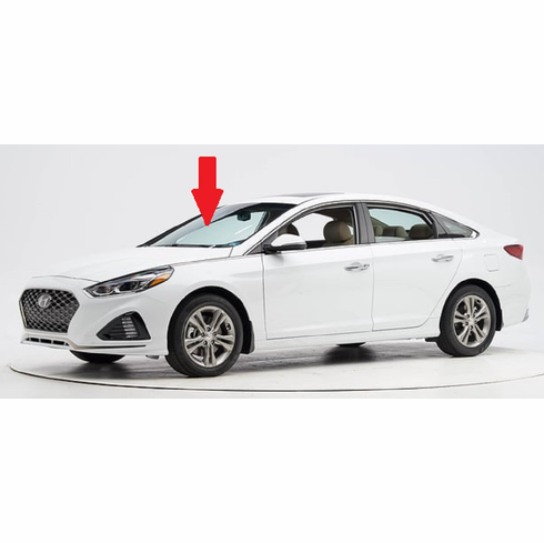 Front Windshield Glass Hyundai Sonata 2015-2019 4 Door Sedan,  Solar, 3rd Visor Frit LDWS