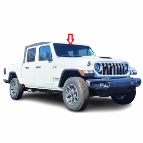 Front Windshield Glass Jeep Gladiator 4 Door Crew Cab 2024-2025
