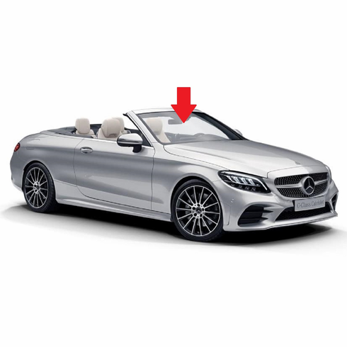 Front Windshield Glass Mercedes Benz C300 2 Door Convertible 2017-2023
