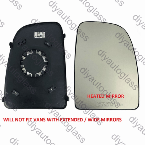 Passenger Side Mirror Glass Heated Ram Promaster 1500 2500 3500 14-24