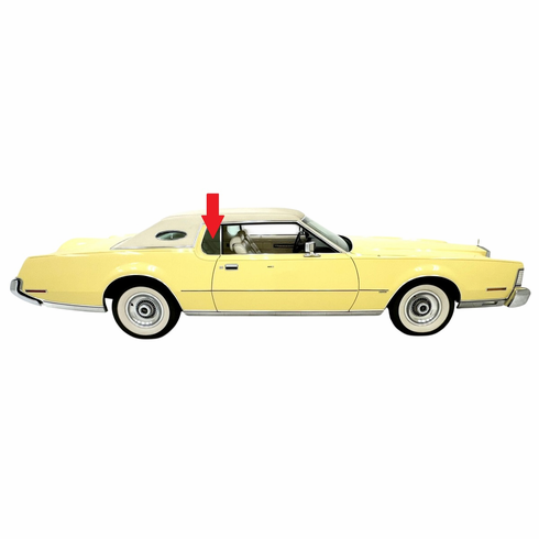 Passenger Side Quarter Glass Lincoln Mark IV 2 Door Hardtop 1972-1973