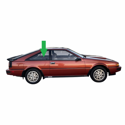 Passenger Side Quarter Glass Nissan 200SX 2 Door Hatchback 1984-1988
