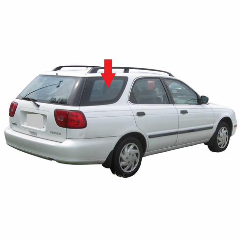 Passenger Side Quarter Glass Suzuki Esteem 4 Door Station Wagon 1998-2002