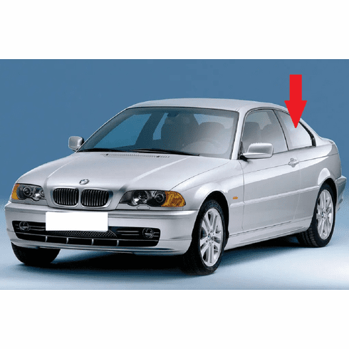 Quarter Driver Glass BMW 323 2 Door Coupe 1998-1999