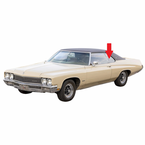 Quarter Glass Driver Side Buick Centurion 1971-1976  2 Door Hardtop