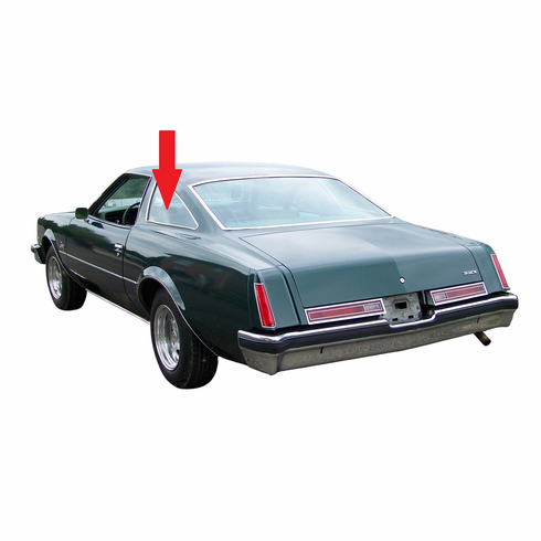 Quarter Glass Driver Side Buick Century 1973-1977 2 Door Coupe