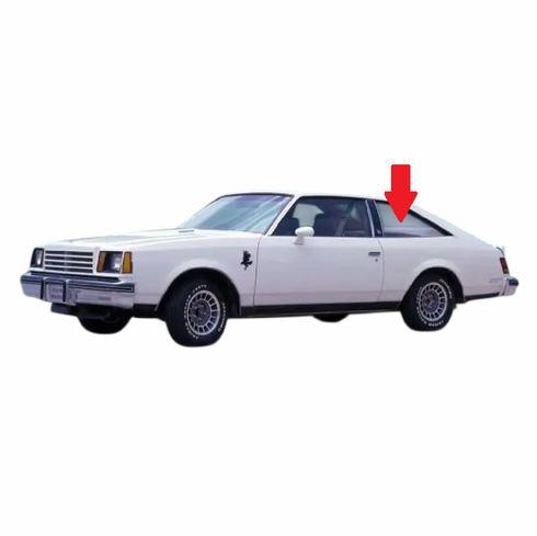Quarter Glass Driver Side Buick Century 1980-1981 2 Door Coupe