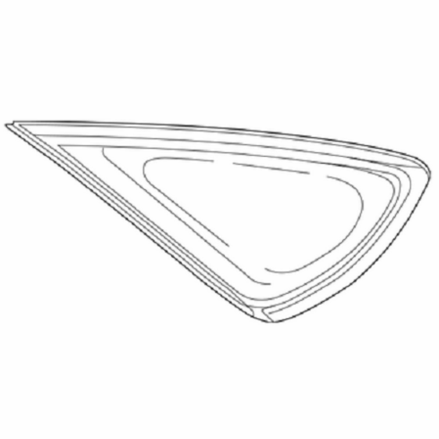 Quarter Glass Driver Side Toyota Avalon Hybrid 2013-2017 4 Door Sedan