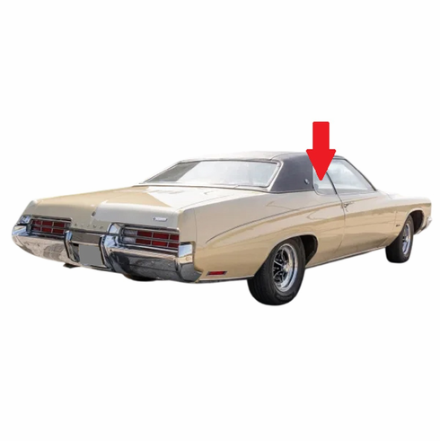 Quarter Glass Passenger Side Buick Centurion 1971-1976  2 Door Hardtop