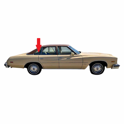 Quarter Glass Passenger Side Buick Century 1973-1977 4 Door Sedan