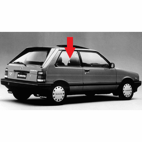 Quarter Glass Passenger Side Subaru Justy 1987-1994 2 Door Hatchback