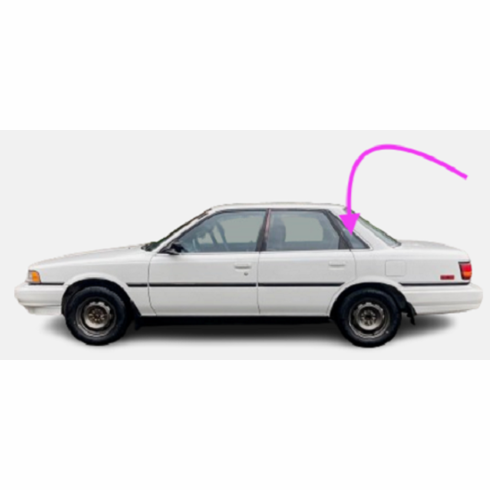 Quarter Glass Passenger Side Toyota Camry 1987-1991 4 Door Sedan