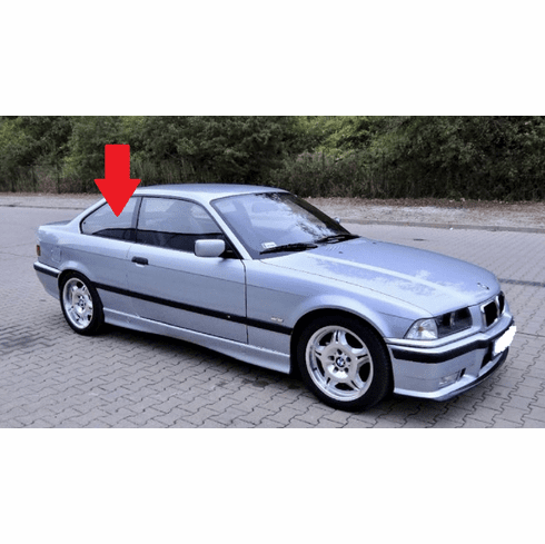 Quarter Passenger Glass BMW 323 2 Door Coupe 1998-1999