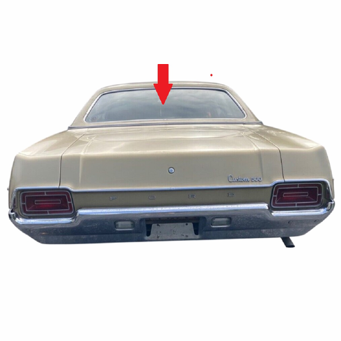 Rear Back Window Glass Ford Custom 500 4 Door Sedan 1970