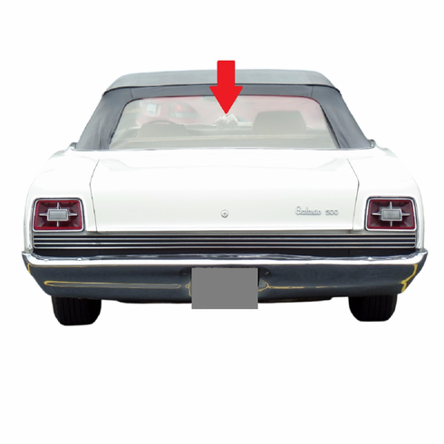 Rear Back Window Glass Ford Galaxie 500 4 Door Hardtop 1969-1970