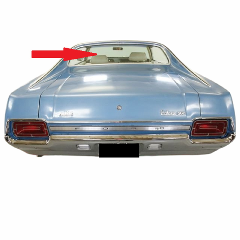Rear Back Window Glass Ford Galaxie 500 4 Door Hardtop 1970