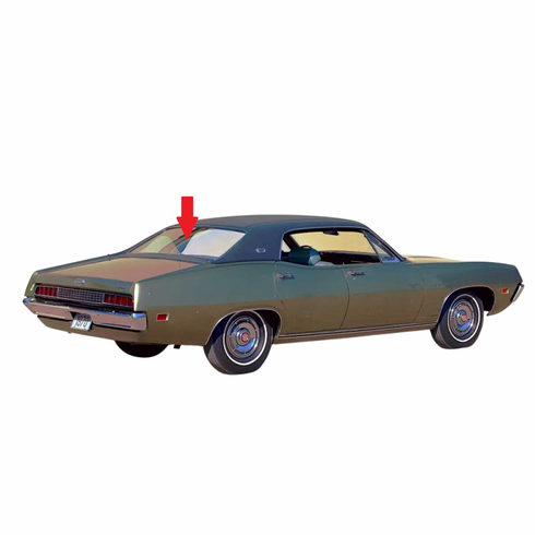 Rear Back Window Glass Ford Torino 4 Door Hardtop 1970