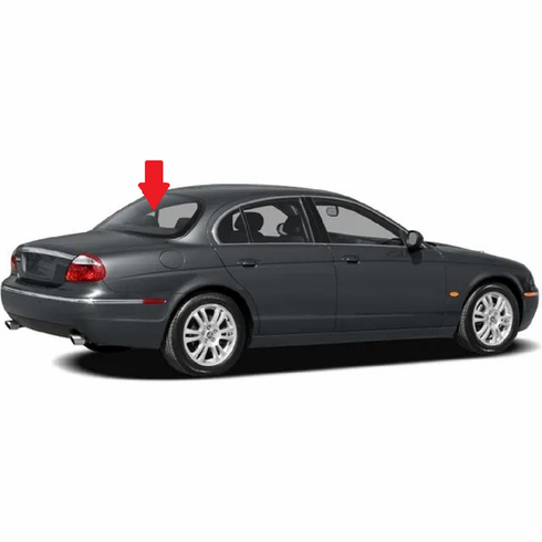 Rear Back Window Glass Jaguar S-Type 4 Door Sedan 2003-2008