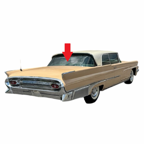 Rear Back Window Glass Lincoln Capri 2 Door Hardtop 1960