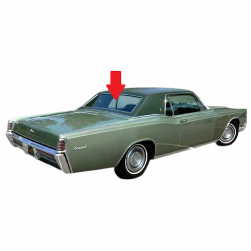 Rear Back Window Glass Lincoln Continental 2 Door Hardtop 1973-1974