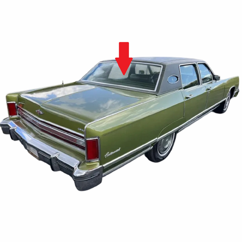 Rear Back Window Glass Lincoln Continental 4 Door Sedan 1975-1976