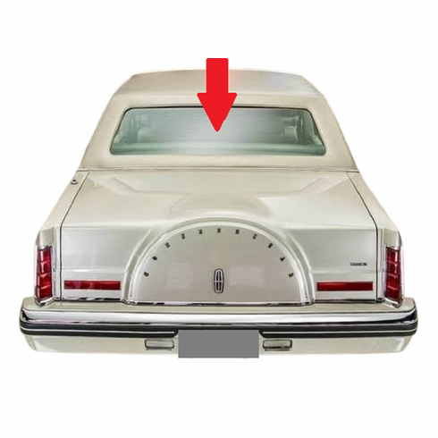 Rear Back Window Glass Lincoln Continental 4 Door Sedan 1980-1983