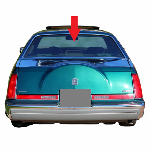 Rear Back Window Glass Lincoln Mark VII 2 Door Sedan 1984-1992