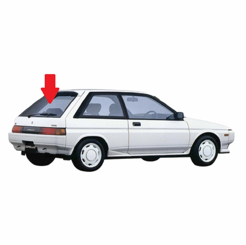 Rear Back Window Glass Toyota Corolla 2 Door Hatchback 1987-1988