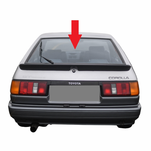 Rear Back Window Glass Toyota Corolla 2 Door Coupe 1984-1985