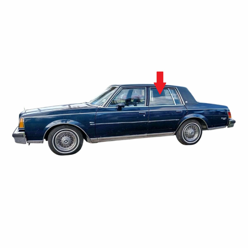 Rear Door Glass Driver Side Buick Century 1980-1981 4 Door Sedan
