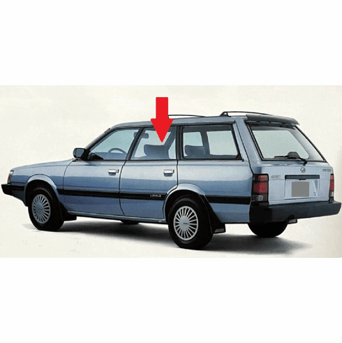 Rear Door Glass Driver Side Subaru Loyale 1990-1994 4 Door Station Wagon