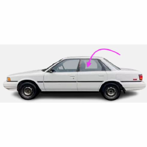 Rear Door Glass Driver Side Toyota Camry 1987-1991 4 Door Sedan