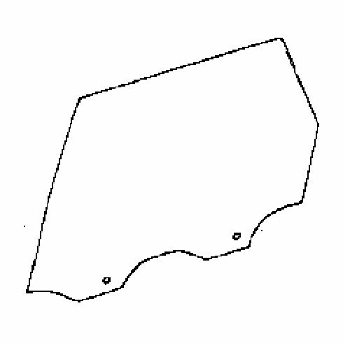 Rear Door Glass Driver Side Toyota Camry 1987-1991 4 Door Station Wagon