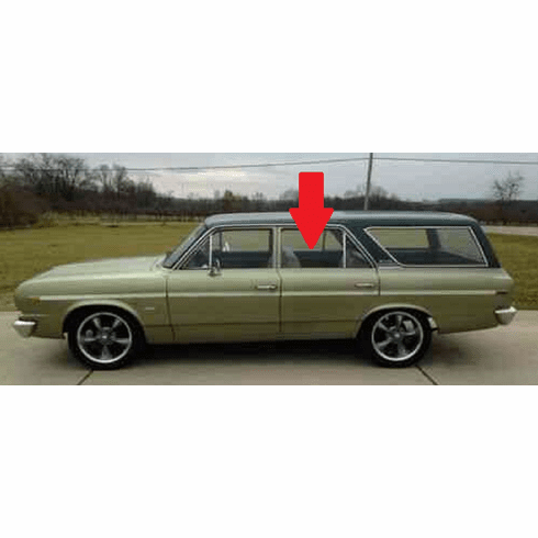 Rear Driver Side Door Glass American Motors American 4 Door Station Wagon 1965-1969
