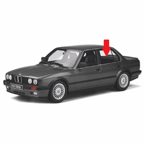 Rear Driver Side Door Glass BMW 325 4 Door Sedan 1988-1991