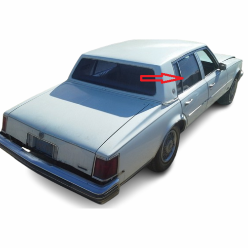 Rear Driver Side Door Glass Cadillac Seville 4 Door Sedan 1975-1979
