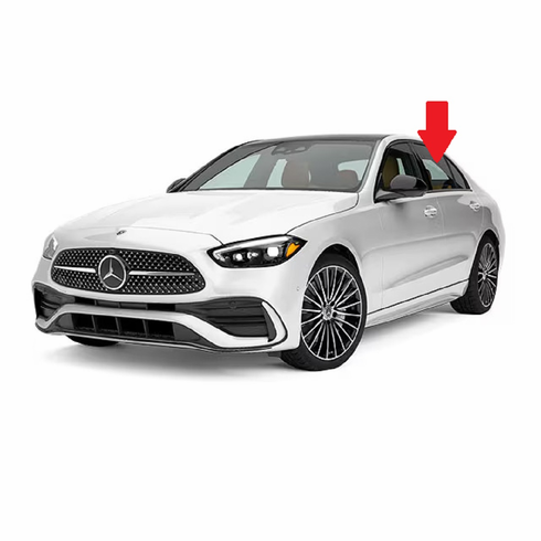 Rear Driver Side Door Glass Mercedes Benz C-Class 4 Door Sedan 2022-2024