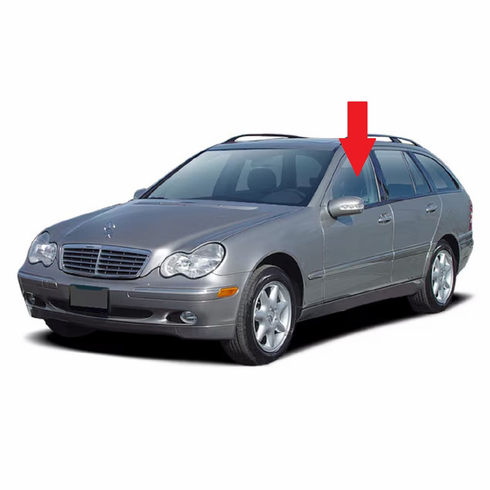 Rear Driver Side Door Glass Mercedes Benz C240 4 Door Station Wagon 2003-2005