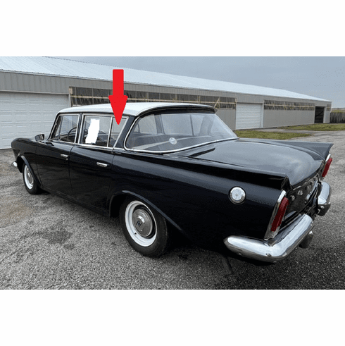 Rear Driver Side Vent Glass American Motors American 4 Door Sedan 1963-1969