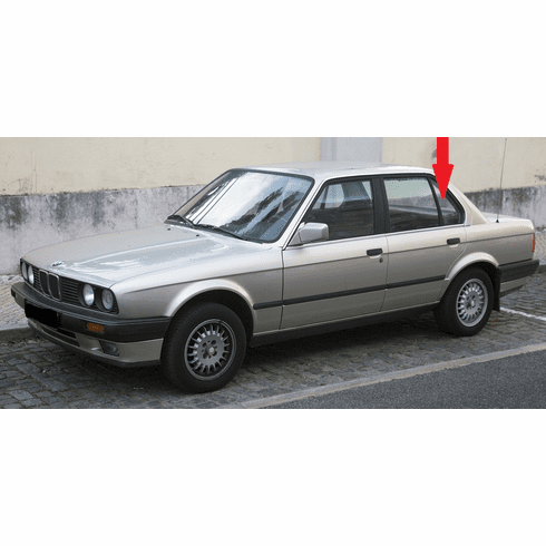 Rear Driver Side Vent Glass BMW 318 4 Door Sedan 1985-1991