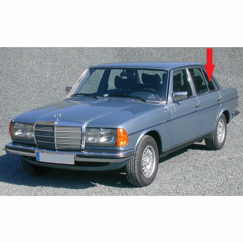 Rear Driver Side Vent Glass Mercedes Benz 230 4 Door Sedan 1977-1978