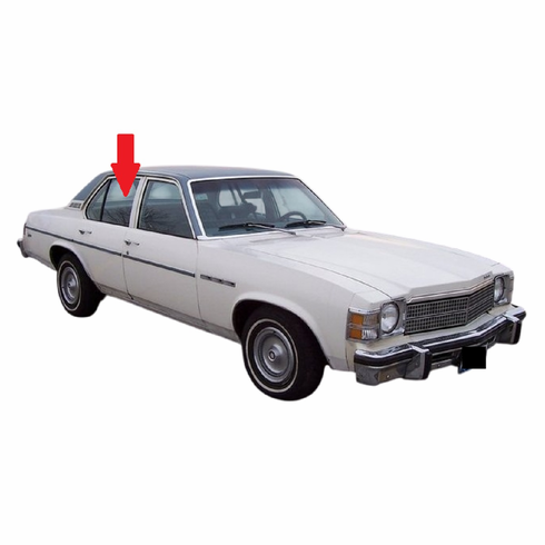 Rear Glass Passenger Side Buick Apollo 1975-1979 4 Door Sedan
