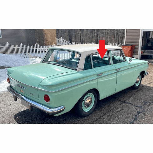 Rear Passenger Side Door Glass American Motors American 4 Door Sedan 1964