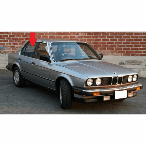 Rear Passenger Side Door Glass BMW 325 4 Door Sedan 1985-1988