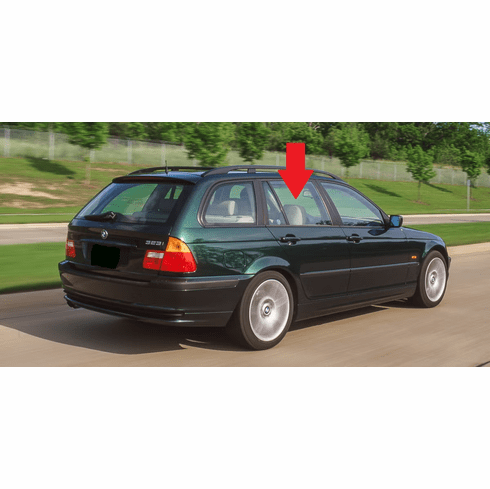 Rear Passenger Side Door Glass BMW 325 4 Door Station Wagon 2001-2005
