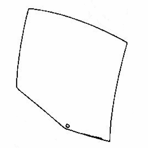 Rear Passenger Side Door Glass BMW 330 4 Door Sedan 2001-2005