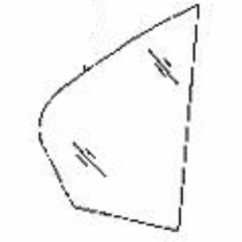 Rear Vent Glass Driver Side BMW 525i 2001-2003 4 Door Sedan