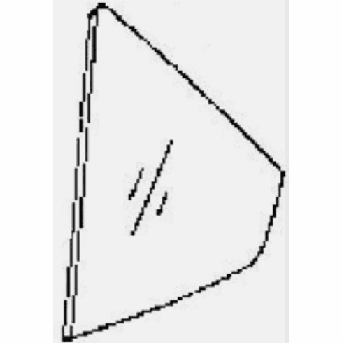 Rear Vent Glass Driver Side BMW 535i 1985-1988 4 Door Sedan