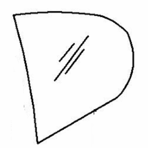 Rear Vent Glass Driver Side BMW 535i 2004-2009 4 Door Sedan